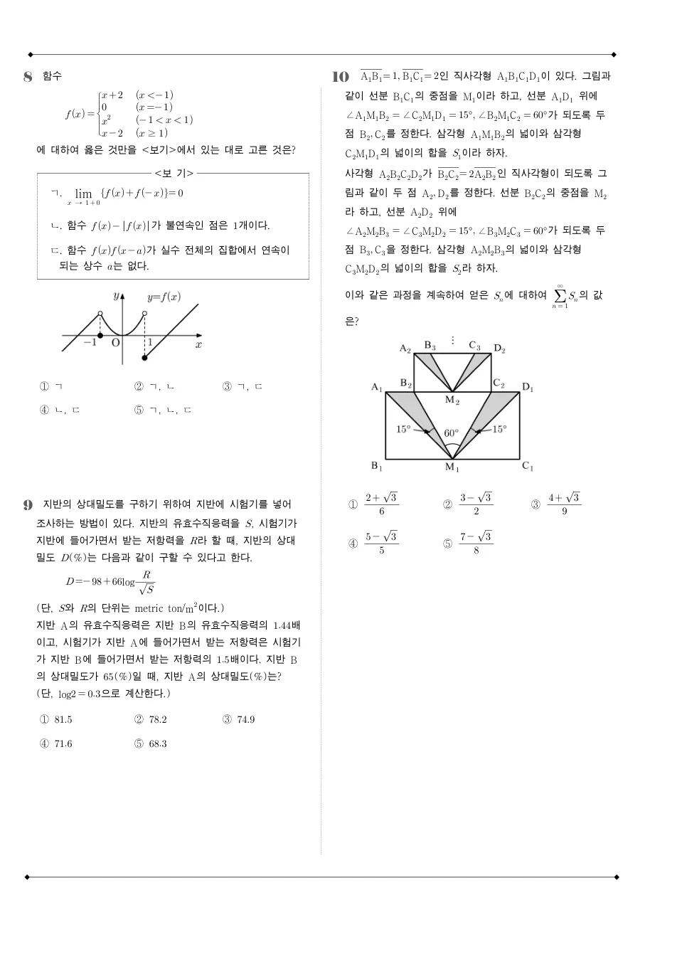 2010년 시행 2011학년도 수능 수학 가형 수학 기출문제 미리보기 3페이지